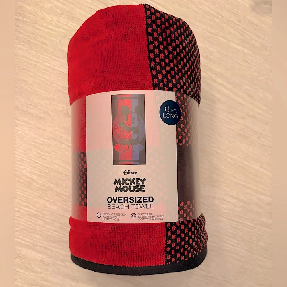 NEW Disney Mickey Mouse oversized cotton beach towel